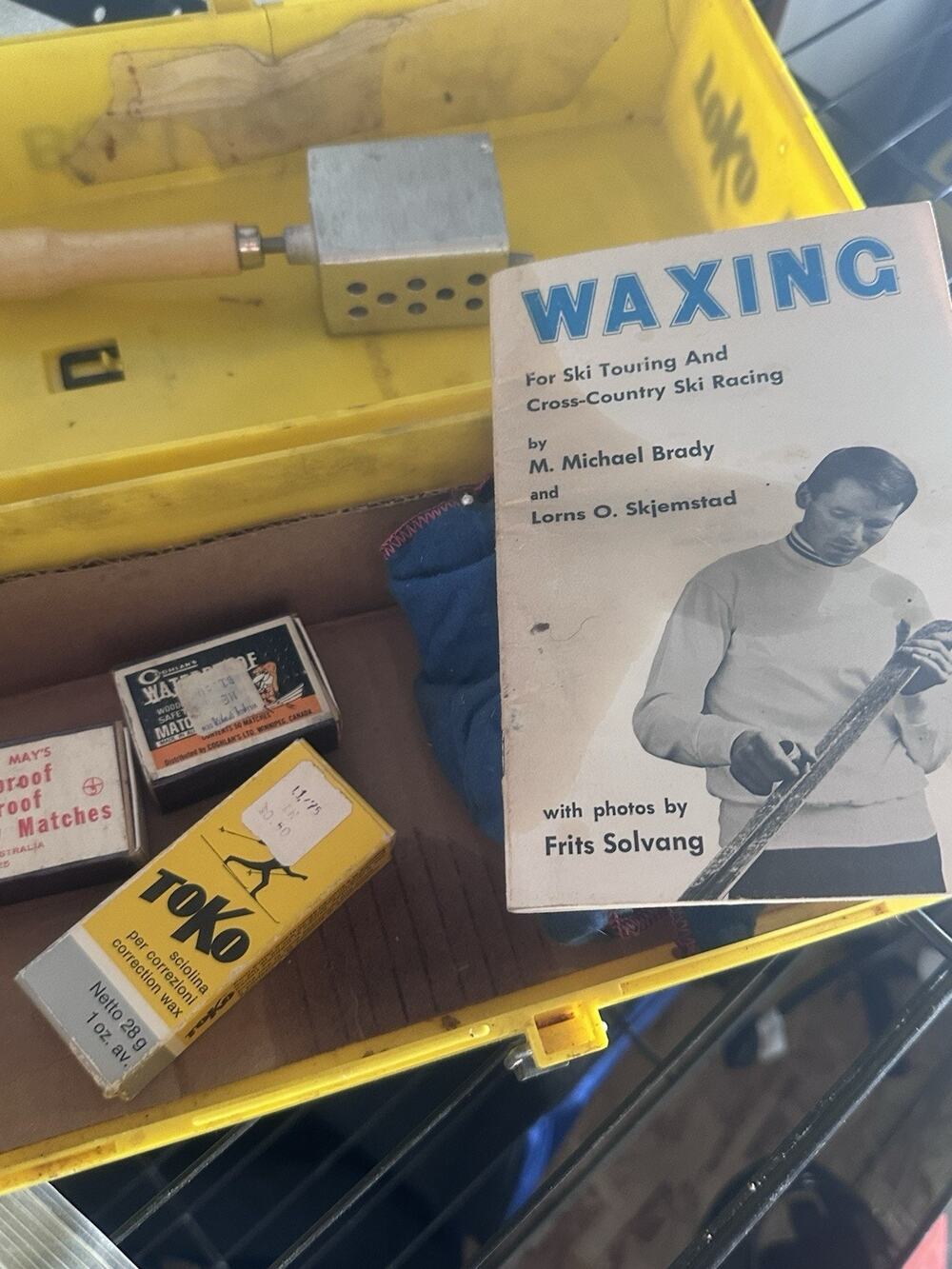 Vintage Toko Box Loipe Ski Wax Kit Dixie Pine Tar Sweden Torch Matches Book